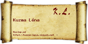 Kuzma Léna névjegykártya