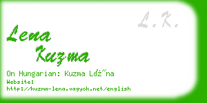 lena kuzma business card